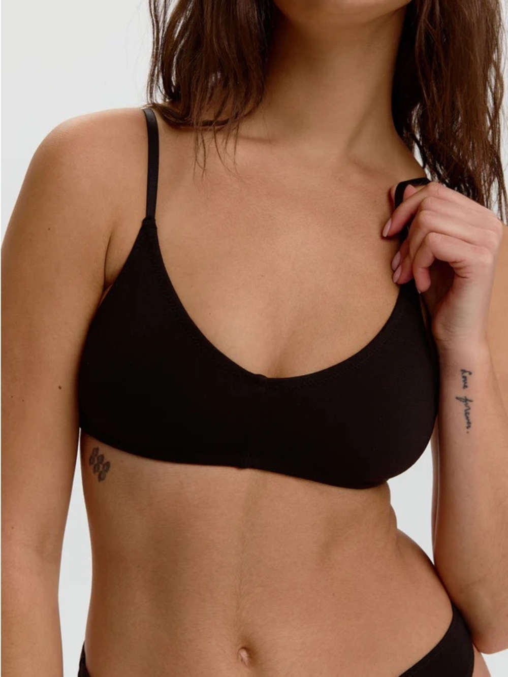 The Cotton Bralette, Black